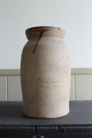 Antique Stoneware Unglazed Crock Texas