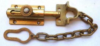 Vintage Nos Segal Night Latch Door Chain Security Lock Slide Chain