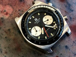 Vintage Tissot Chronograph Diver mens wristwatch PR 516 steel panda lemania 872 6
