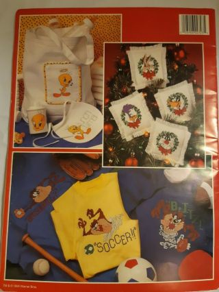 Looney Tunes Bugs Bunny Taz Cross Stitch Book Patterns Vintage 1985 2