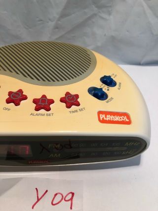 Vintage Playskool Kids Digital Clock Alarm Music AM/FM Radio Model PS - 360 4