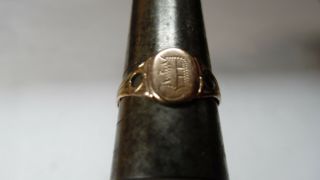 antique 10k GOLD BABY CHILDS SIGNET ring size 3 1/4 3