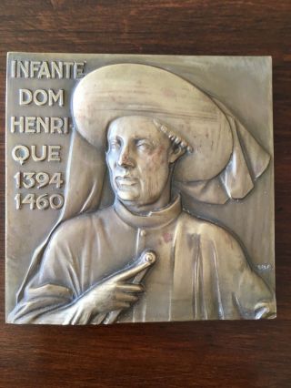 And Rare Antique Bronze Medal Of Infante Dom Henrique