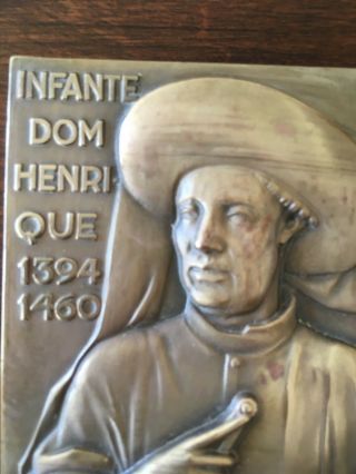 and rare antique bronze medal of Infante Dom Henrique 3