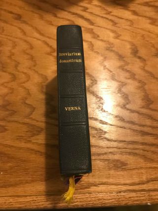 Breviarium Monasticum Pars Verna Antique Book Latin Catholic 1953