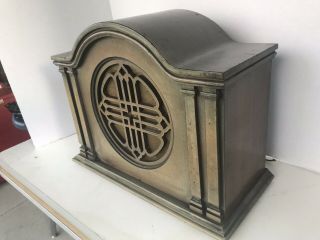 Antique Brunswick Loud Speaker Model A - Wood Cabinet - 4