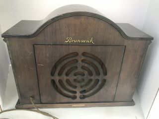 Antique Brunswick Loud Speaker Model A - Wood Cabinet - 5