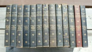 Library Of Valuable Knowledge 1912 Antique Set 13 Books History,  Science,  Nature