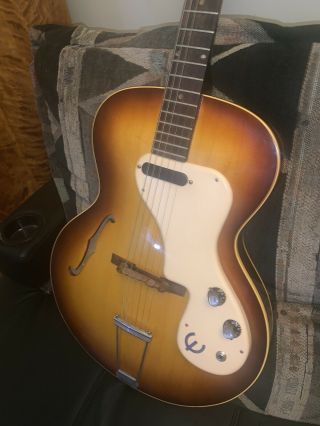 Vintage Epiphone E444t Granada Guitar Sunburst 1960’s