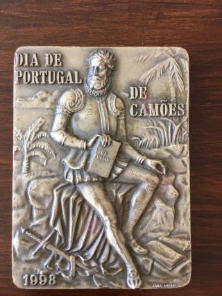 And Rare Antique Bronze Medal Made By Cabral Antunes In 1998