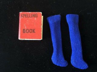 Vintage Remco Lilly Littlechap School Book And Socks To Her School Outfit