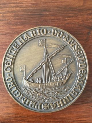 And Rare Antique Bronze Medal Of Centenary Of Navy Museum 1963