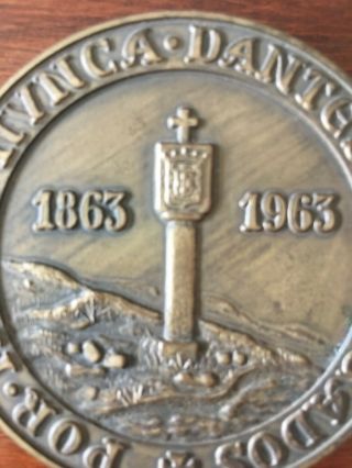 and rare antique bronze medal of centenary of Navy museum 1963 4