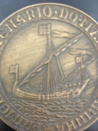 and rare antique bronze medal of centenary of Navy museum 1963 6