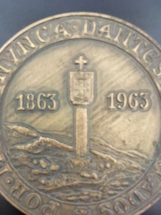and rare antique bronze medal of centenary of Navy museum 1963 8