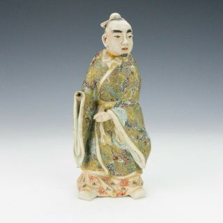 Antique Japanese Satsuma Pottery Oriental Sage Figure - But Lovely