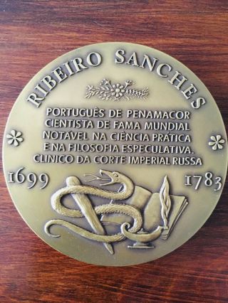 antique rare bronze medal of Ribeiro Sanches 3