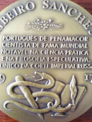 antique rare bronze medal of Ribeiro Sanches 4
