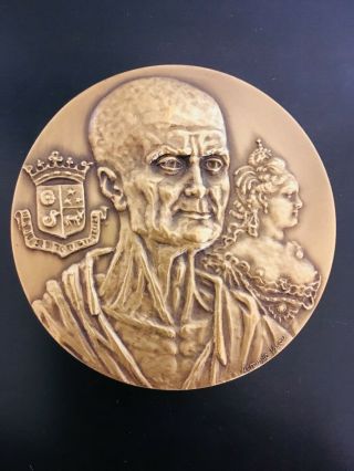 antique rare bronze medal of Ribeiro Sanches 5