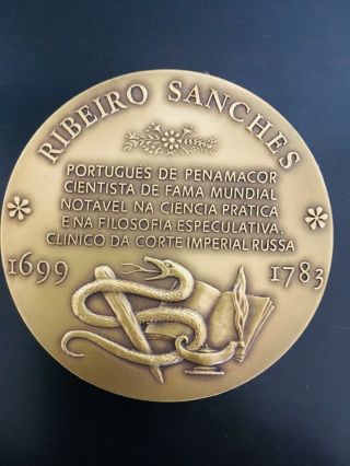 antique rare bronze medal of Ribeiro Sanches 7