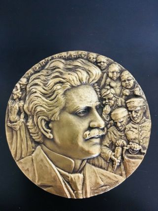 antique rare bronze medal of Oswaldo Cruz 5