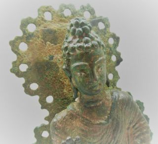 CIRCA 200 - 300AD ANCIENT GANDHARAN BRONZE STANDING BUDDHA STATUE MUSEUM QUALITY 4