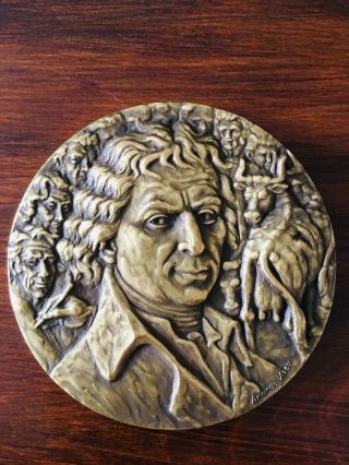 Antique Rare Bronze Medal Of Edward Jenner