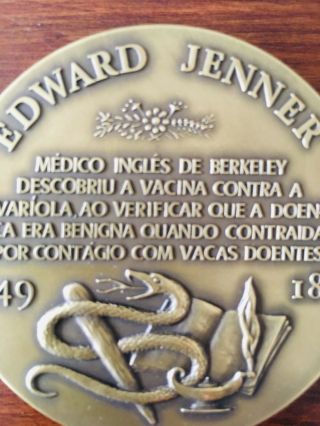 antique rare bronze medal of Edward Jenner 4