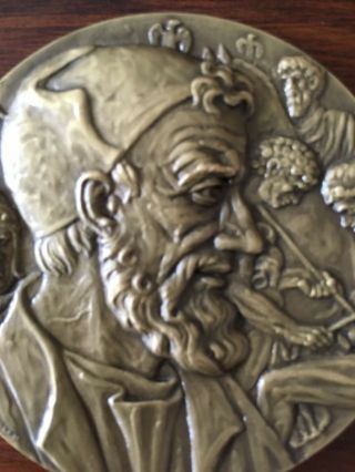 antique rare bronze medal of Galeno 2