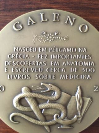 antique rare bronze medal of Galeno 4