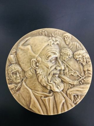 antique rare bronze medal of Galeno 5