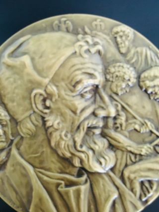 antique rare bronze medal of Galeno 6
