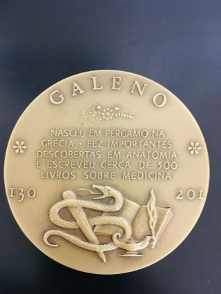 antique rare bronze medal of Galeno 7