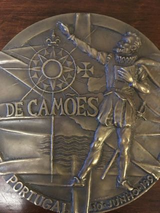 and rare antique bronze medal of the day of Portugal and Camões 1991 2