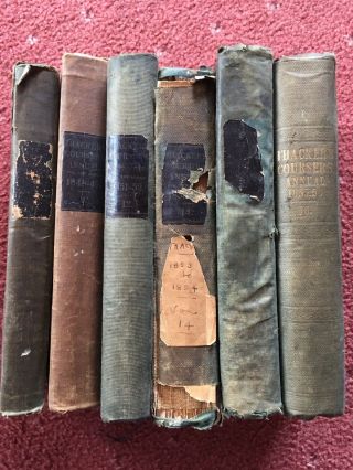 6 Antique Thackers Greyhound Stud Books