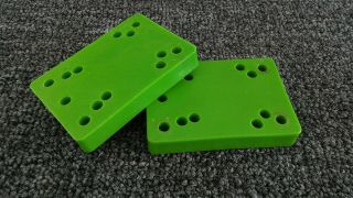 Vintage Skateboard Riser Pads Nos Green Sims G&s Vision Powell