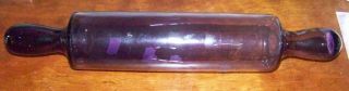 Antique Purple Glass Rolling Pin - Hand Blown - 15 " - - No Cracks Or Chips