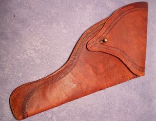 Antique 1800s Cowboy Western Flap Leather Holster Marked 841 Nn 4 1/2