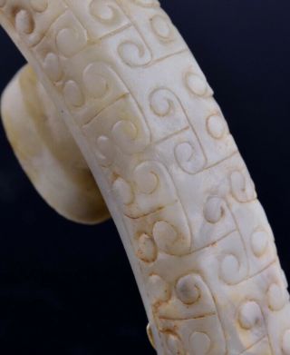SUPERBLY CARVED CHINESE JADE DRAGON BELT HOOK WARRING STATES TO HAN DYNASTY 8