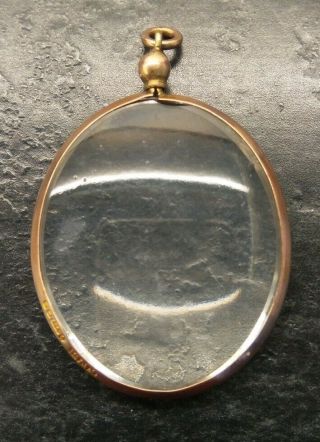 Antique Edwardian 9ct Rose Gold Double Sided Glass Picture Locket.  1907 - 08 A.  J.  H