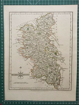 1793 Antique Map; Buckinghamshire - John Cary,  & Correct English Atlas 2