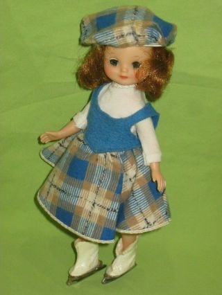 Vintage 1957 Betsy Mccall 8 " Doll Rare Outfit B22 On The Ice W/ Hat & Skates