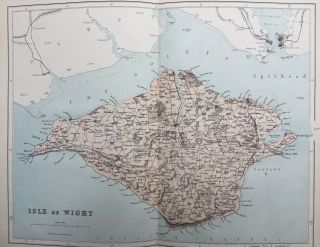 1868 Antique Map; The Isle Of Wight - William Hughes