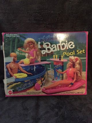 Barbie Pool Set Wet’n Wild 1989 Vintage No.  7426 Near Complete
