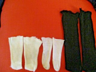 Antique Doll Socks 3pr For German French Bisque Small Db29
