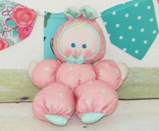 Fisher Price Slumber Babies Pink Bunny Rabbit Stuffed Plush Vtg 1989 Toy 10 "