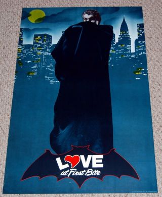 Love At First Bite Vampire Dracula Movie Poster 1979 Horror George Hamilton