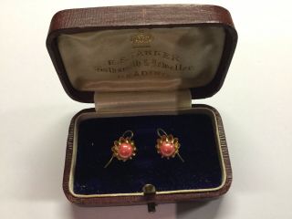 Victorian Antique Coral Earrings