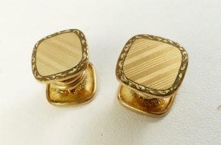 Vintage/antique Goldplated Separable Square Cufflinks 1918
