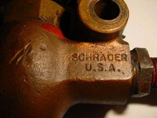 Vintage Brass (Antique) SCHRADER Trip Valve 9264B Steampunk 101 2
